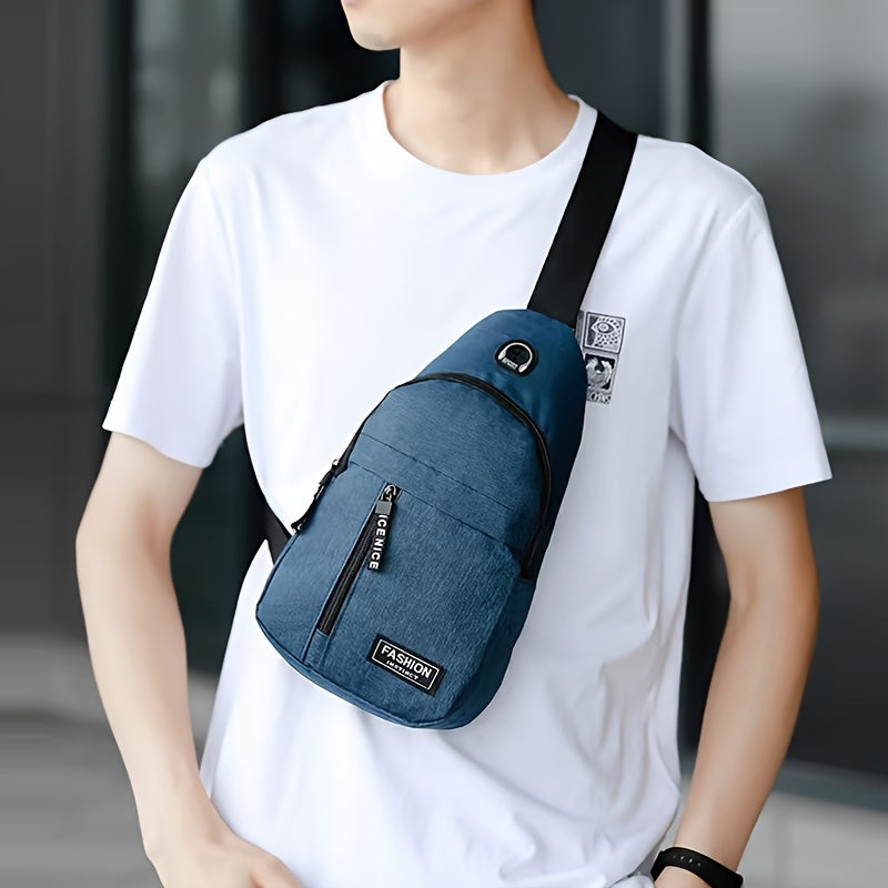 Men's Adjustable Chest Bag Outdoor Mountaineering Cycling One Shoulder Slant Cross Oxford Cloth Chest Bag
