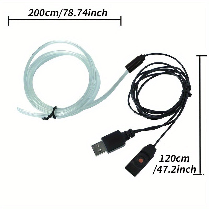 2m 4m LED Strip Car Interior Decorations Atmosphere Light RGB Neon DIY Dashboard Ambient Optical Fiber Strips Lamp with USB Drive