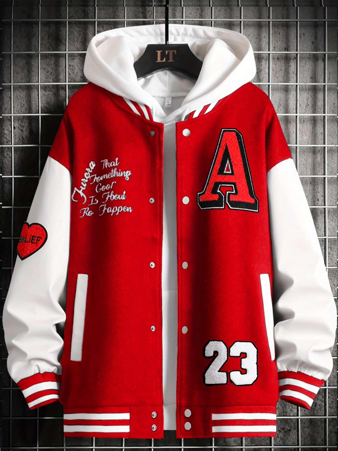 Men'S Loose-Fitting Casual Warm Baseball Jacket in Nine Colors for Spring, Autumn, And Winter. Features Exquisite Towel Embroidery And Letter Embroidery, Suitable for Both Men And Women, Effortlessly Showcasing Personality An