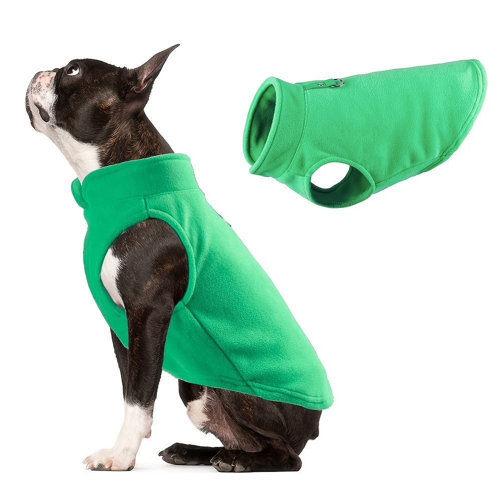 Cozy Winter Fleece Dog Jacket For French Bulldogs And Small Dogs - Warm And Comfortable Pet Clothing