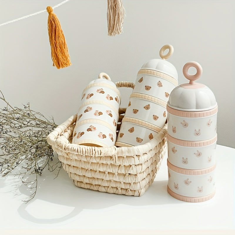 Baby Portable Milk Powder Box, Children's Sealed Moisture-proof Dispenser, Baby Rice Flour Storage Container