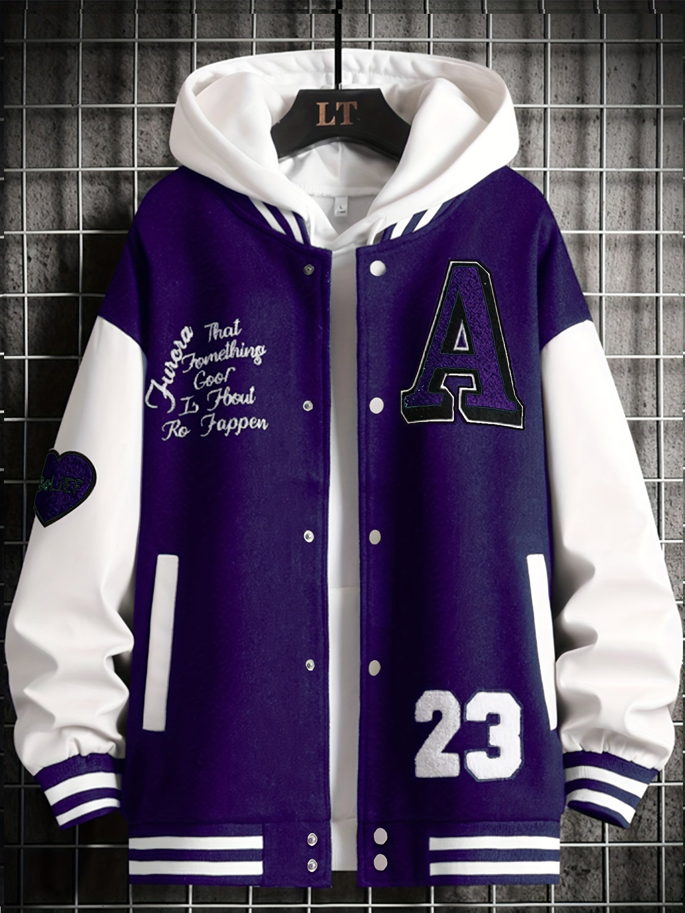 Men'S Loose-Fitting Casual Warm Baseball Jacket in Nine Colors for Spring, Autumn, And Winter. Features Exquisite Towel Embroidery And Letter Embroidery, Suitable for Both Men And Women, Effortlessly Showcasing Personality An