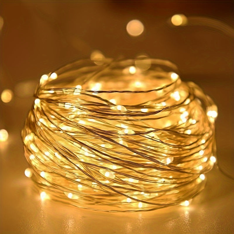 [LED String Lights] 50/100LED String Lights - 1pc Suitable for Bedroom, Party, Wedding, Christmas and Halloween Decoration Light