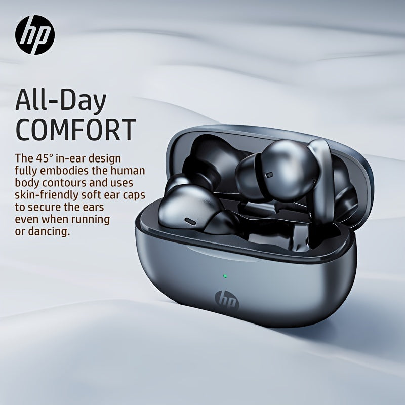 TrueComfort Wireless Earbuds - Advanced ENC Noise Cancellation, Sweat-Resistant, Comfortable Fit, Built-in Microphone, Crystal-Clear Sound, Universal Compatibility for iPhone and Android - Perfect for Workout, Travel, and Dai