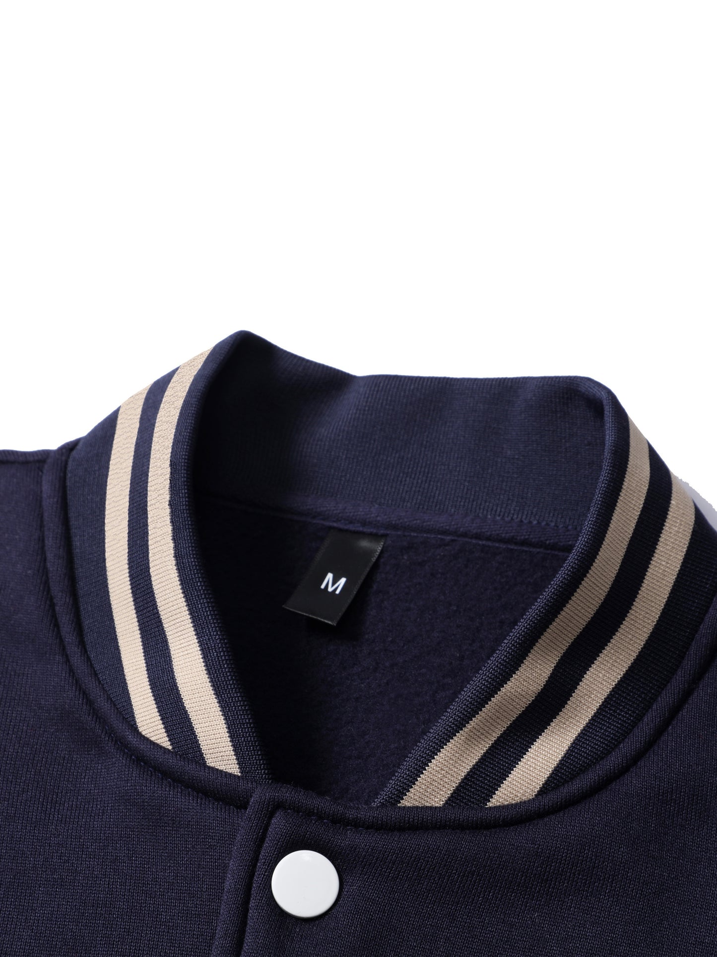 Warm Letter Print Star Pattern Embroidery Varsity Jacket, Men's Casual Color Block Button Up Jacket For Spring Fall School Baseball