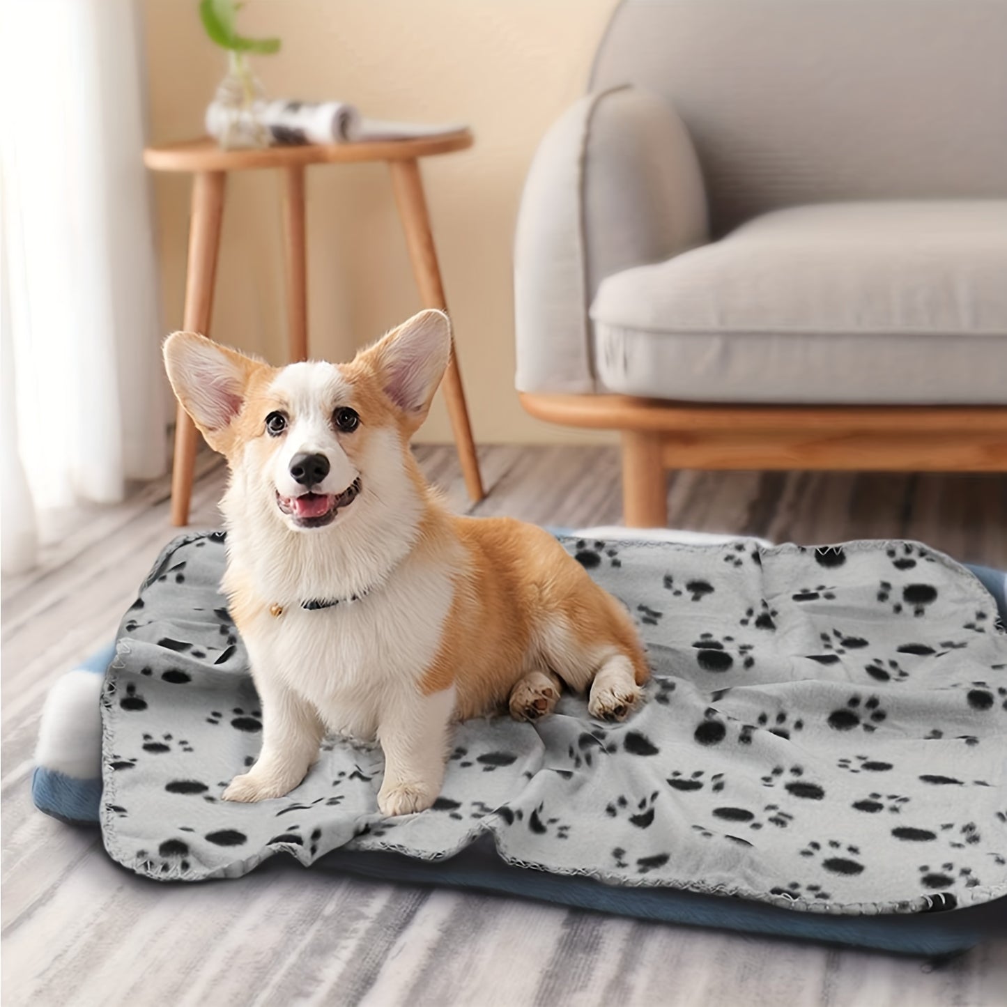 6 Pack Of 60.96x71.12 Cm Warm Paw Print Blanket/Bed Cover For Dogs And Cats