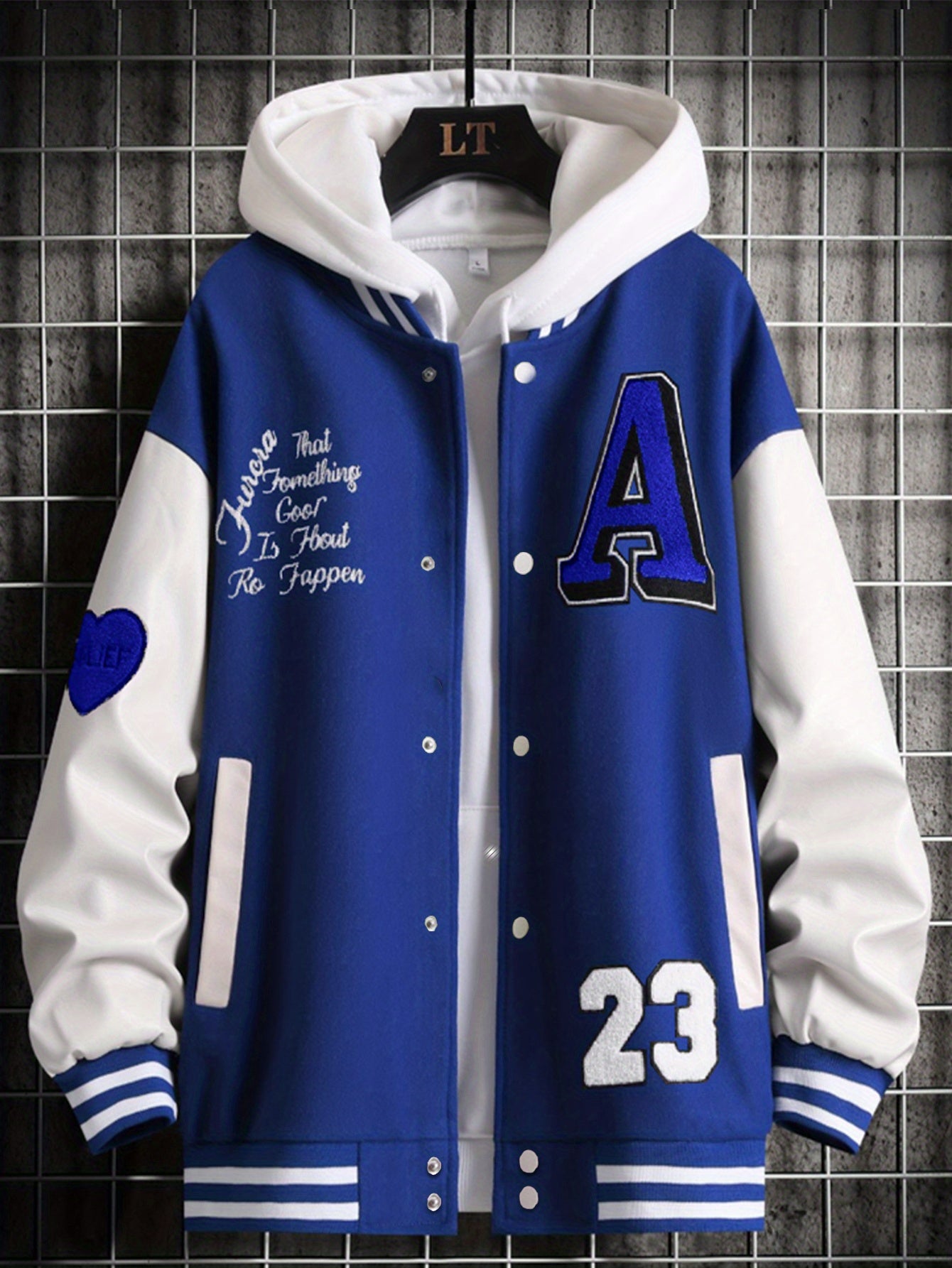 Men'S Loose-Fitting Casual Warm Baseball Jacket in Nine Colors for Spring, Autumn, And Winter. Features Exquisite Towel Embroidery And Letter Embroidery, Suitable for Both Men And Women, Effortlessly Showcasing Personality An