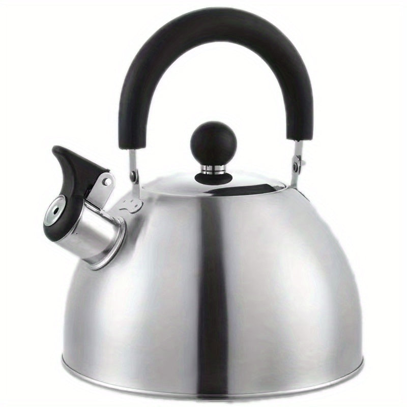 1pc, 2500ml/84.55oz Stainless Steel Tea Kettle with Whistle for Charcoal, Gas, Electric, and Ceramic Stoves - Reusable and Easy to Clean