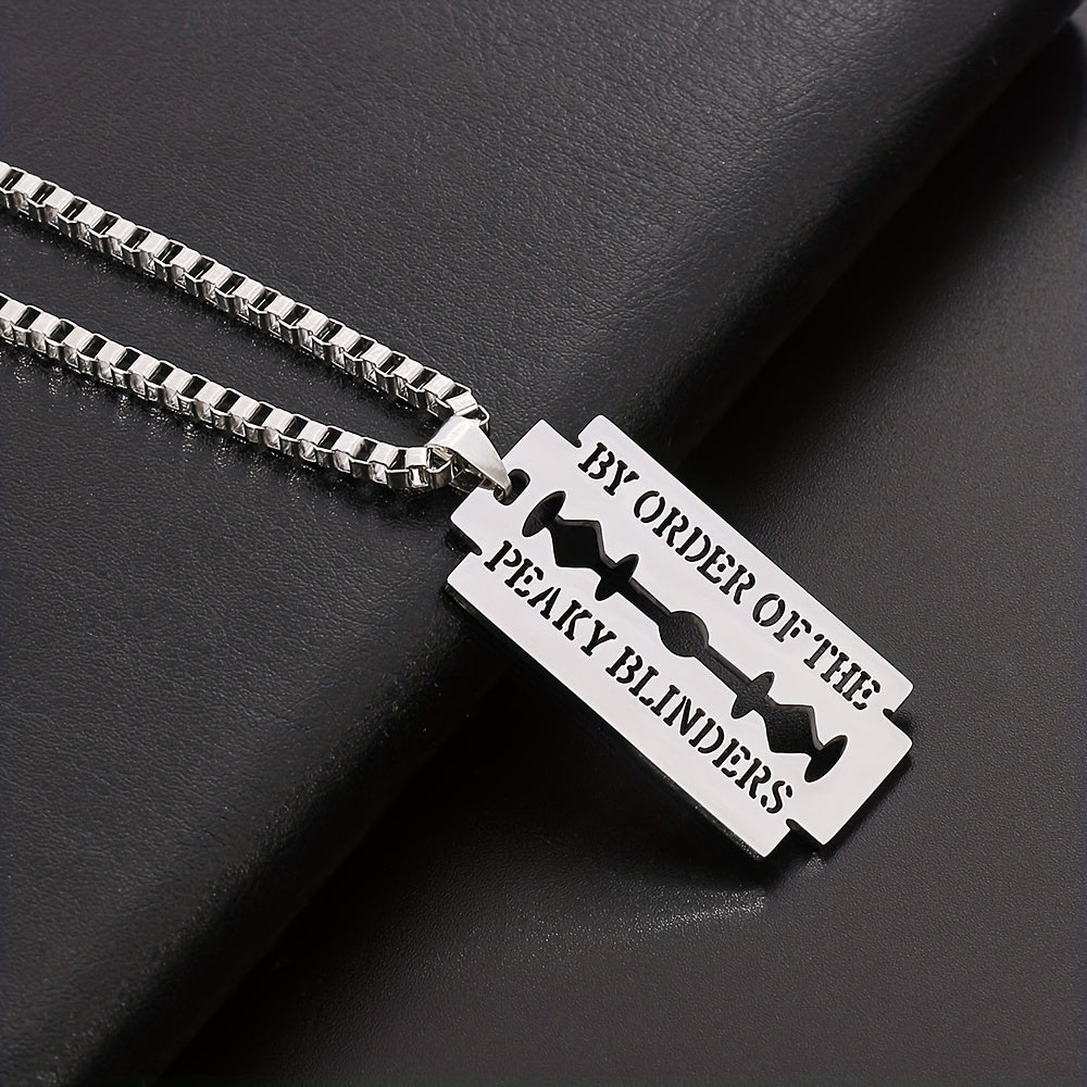 1pc Stainless Steel Necklace For Hairdresser Hollow Razor Pendant Necklace Hip Hop Jewelry
