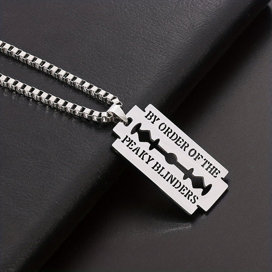 1pc Stainless Steel Necklace For Hairdresser Hollow Razor Pendant Necklace Hip Hop Jewelry