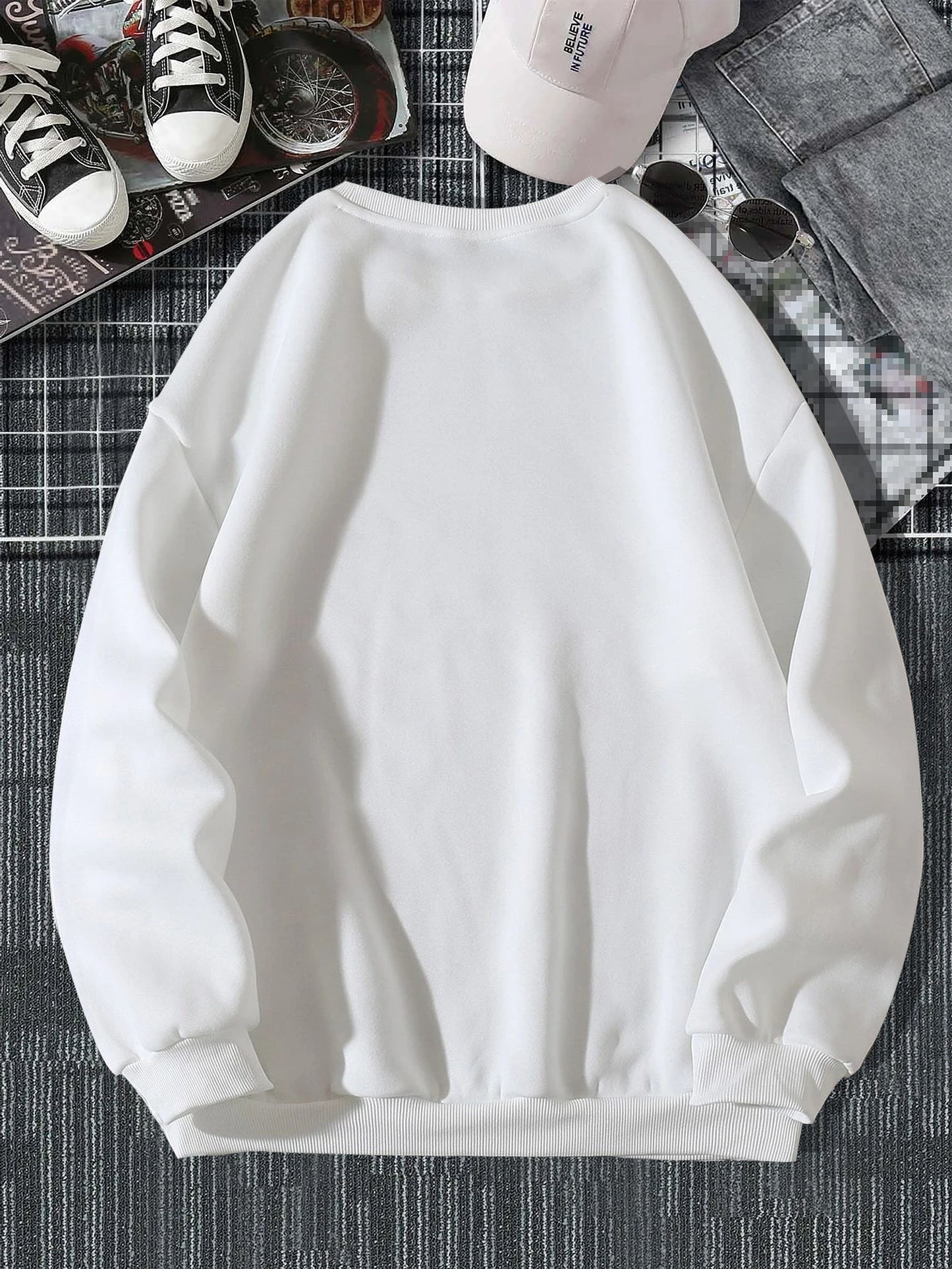 Men And Roses Print, Men's Casual Hoodie, Drawstring Pocket Hoodie