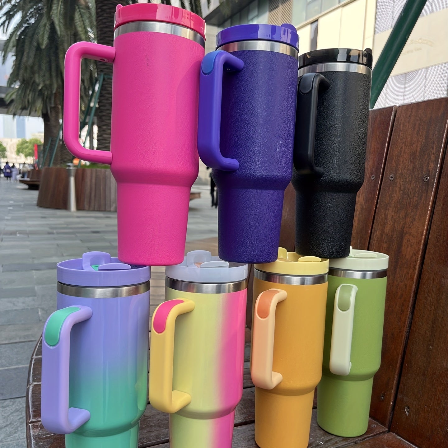 Sakura Train 40 OZ Fantasy series Stainless Steel Vacuum Insulated Tumbler with Handle and Straw Lid, Tumblers, Travel Mug for Water, Iced Tea or Coffee, Smoothie and More, BPA Free, Best Gift For Men And Women Birthday, Moth