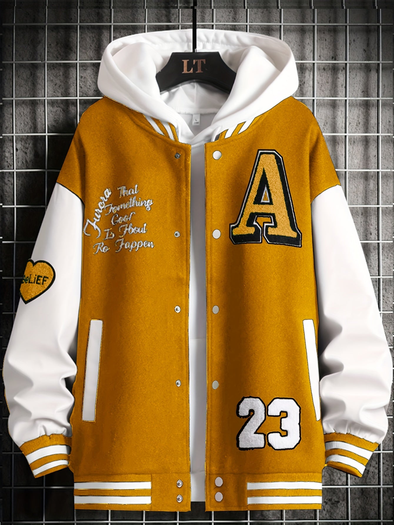 Men'S Loose-Fitting Casual Warm Baseball Jacket in Nine Colors for Spring, Autumn, And Winter. Features Exquisite Towel Embroidery And Letter Embroidery, Suitable for Both Men And Women, Effortlessly Showcasing Personality An