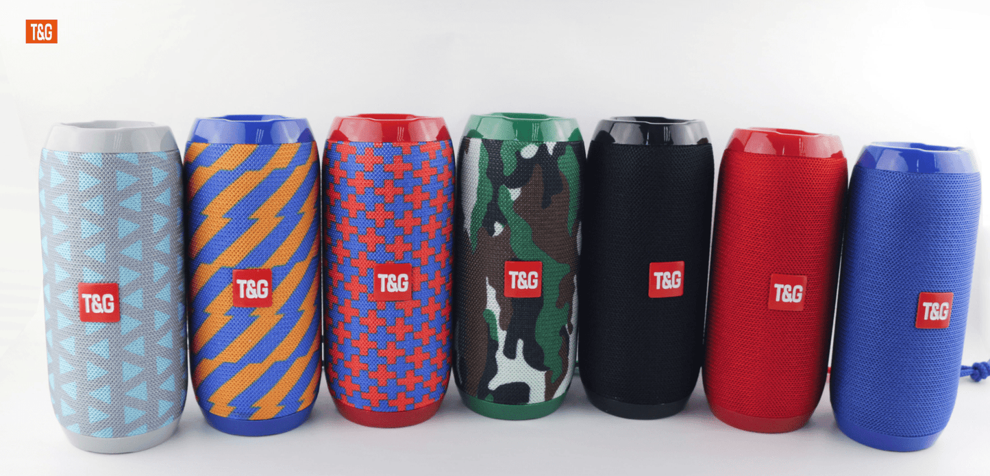 TG117 Portable Wireless Stereo Speaker System - Twin Speaker TWS Technology, Built-in Mic for Hands-Free Calls, FM Radio, TF Card & USB Playback - Perfect for Travel, Outdoor Adventures, and Indoor Entertainment