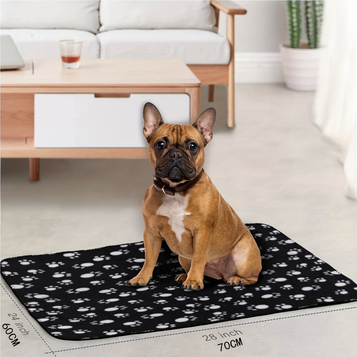 6 Pack Of 60.96x71.12 Cm Warm Paw Print Blanket/Bed Cover For Dogs And Cats