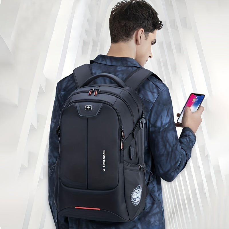 Travel Laptop Backpack, Waterproof Anti Theft Backpack With Lock And USB Charging, Large 17-17.3inch/43.18-43.94cm Computer Business Backpack For Men Women, School College Backpack, School bags, Valentines Gifts