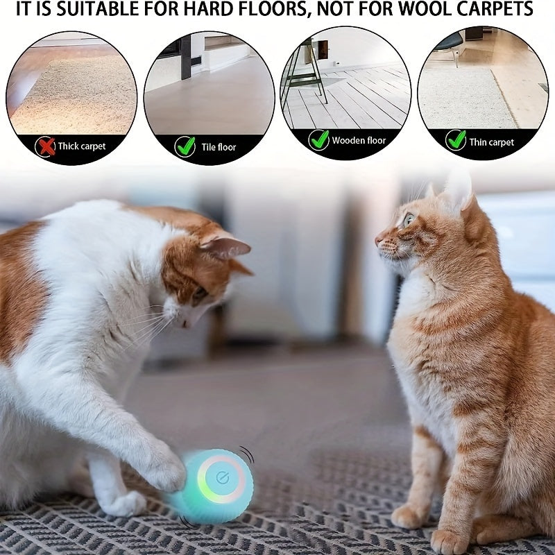 1pc Smart Cat Toy Automatic Rolling Ball Electric Interactive Training Self-Moving