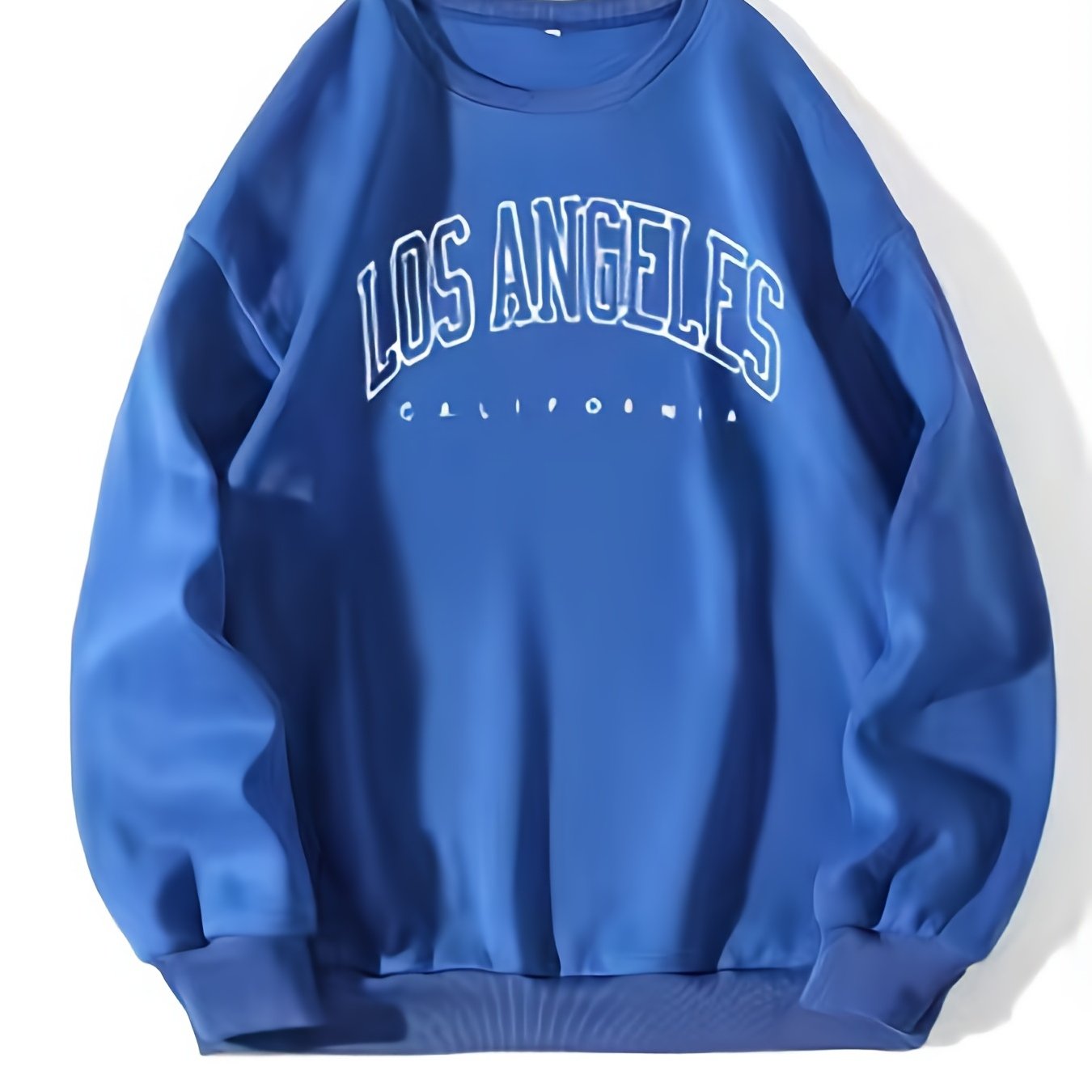 Los Angeles Print Preppy Sweatshirt, Long Sleeve Crew Neck Casual Sweatshirt For Winter & Fall, Women's Clothing