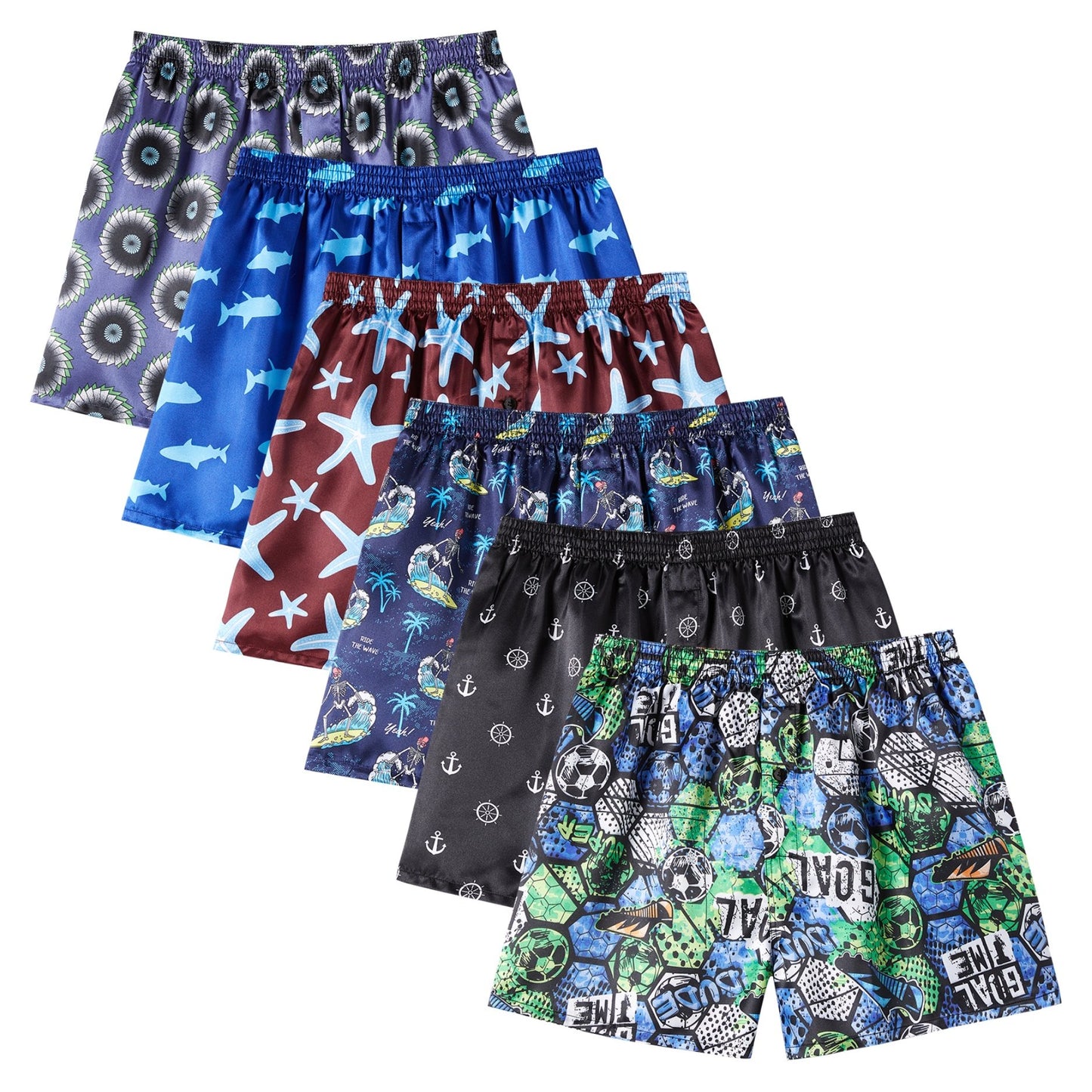 Set of 3/6 Jupitersecret Men'S Boxer Shorts, Smooth Touch Home Shorts with Elastic Waistband.