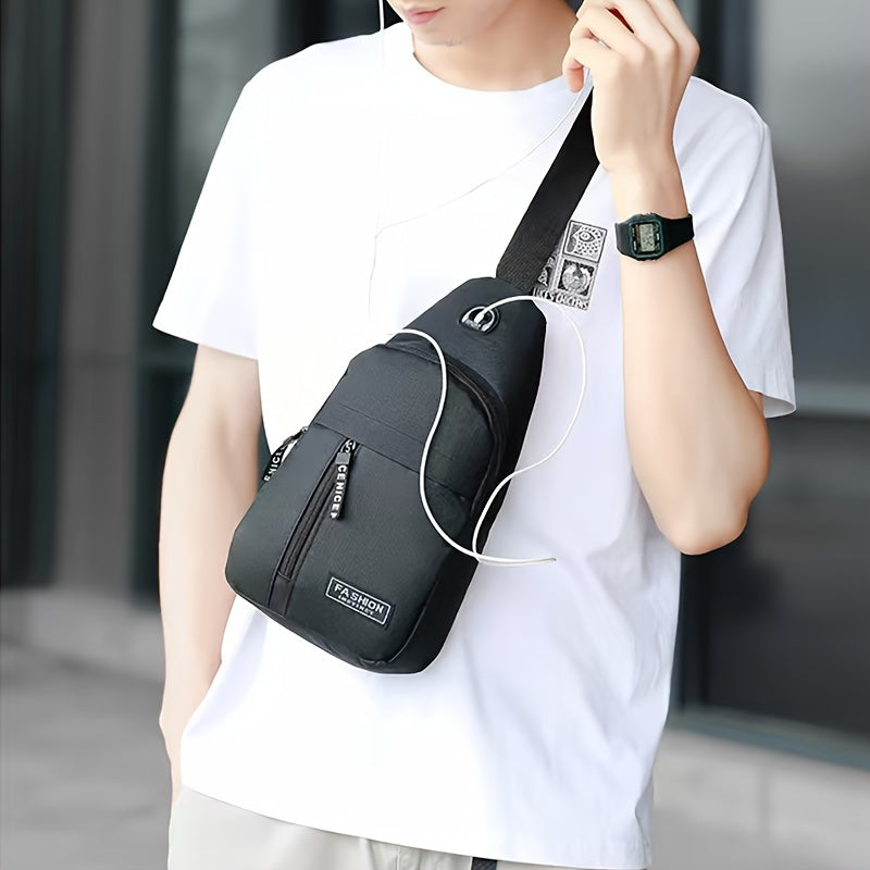 Men's Adjustable Chest Bag Outdoor Mountaineering Cycling One Shoulder Slant Cross Oxford Cloth Chest Bag