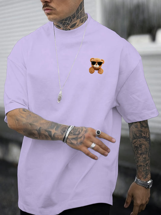 Men's Slim Fit T-shirt With Trendy Graphic Print