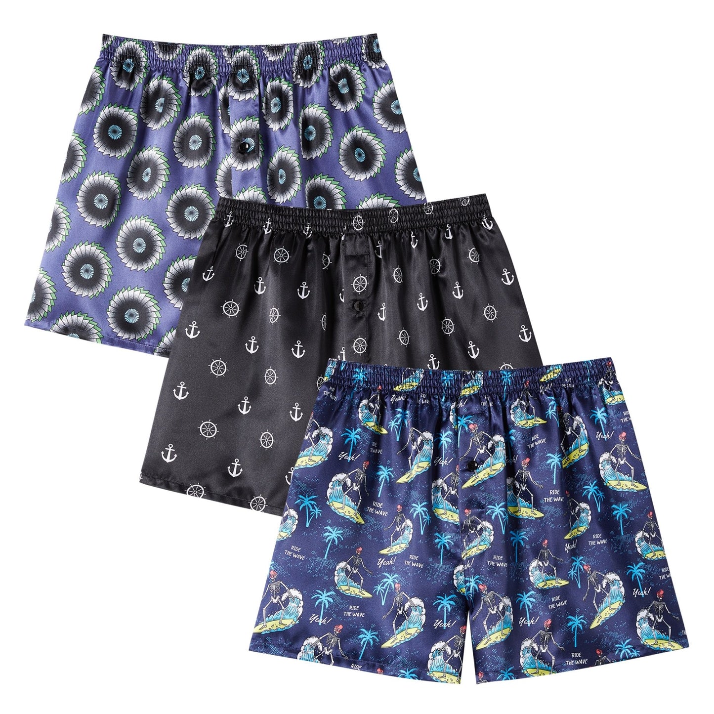 Set of 3/6 Jupitersecret Men'S Boxer Shorts, Smooth Touch Home Shorts with Elastic Waistband.