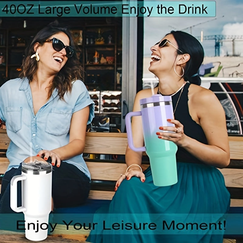 Sakura Train 40 OZ Fantasy series Stainless Steel Vacuum Insulated Tumbler with Handle and Straw Lid, Tumblers, Travel Mug for Water, Iced Tea or Coffee, Smoothie and More, BPA Free, Best Gift For Men And Women Birthday, Moth