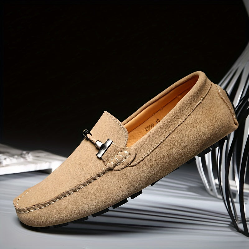 Mens Fashionable Slip-On Loafers - Breathable, Lace-Free Design for Comfortable Outdoor Walking - Durable, Stylish & Air-Flow Construction for Daily Strolls