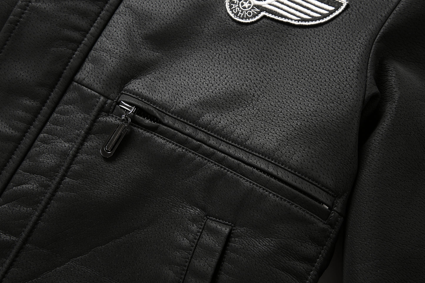 Men's Vintage Bomber Jacket - Motorcycle Flight Coat with Fleece Lining, Brown Military Style Winter Outerwear, Patches, Zipper Closure, Slim Fit, Casual Retro Look, Cold Weather Gear | Military Style Jacket | Ribbed Cuffs Ja