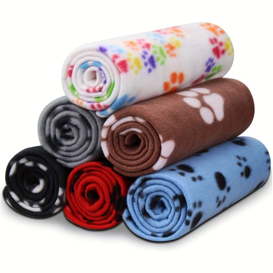 6 Pack Of 60.96x71.12 Cm Warm Paw Print Blanket/Bed Cover For Dogs And Cats