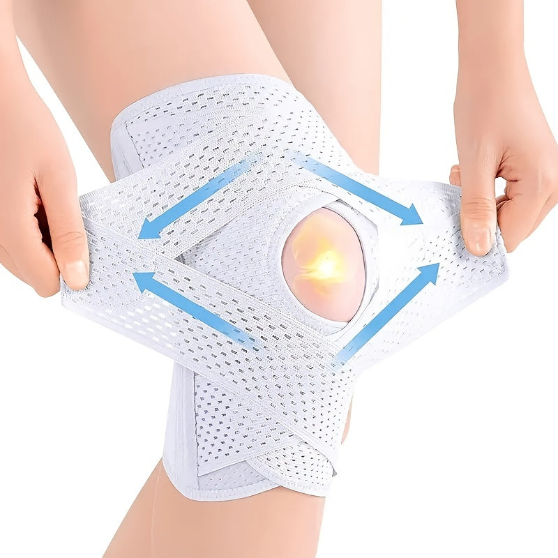 1pc Premium Pressurized Elastic Knee Pads for Men and Women - Ultimate Arthritis Joint Protection, Shock Absorption, and Support for Fitness, Volleyball, Sports, and Active Lifestyles - Breathable, Comfortable, and Adjustable