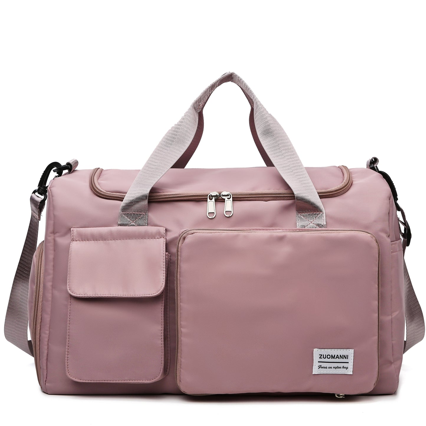 Nylon Large Capacity Travel Tote Bag With Crossbody Strap, Travel Bag, Gym Bag, Duffle Bag