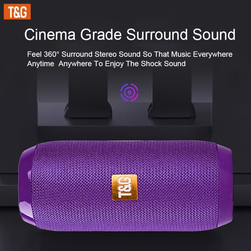 TG117 Portable Wireless Stereo Speaker System - Twin Speaker TWS Technology, Built-in Mic for Hands-Free Calls, FM Radio, TF Card & USB Playback - Perfect for Travel, Outdoor Adventures, and Indoor Entertainment