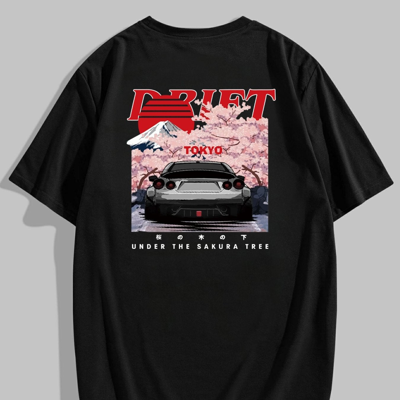Plus Size Drift Car Men's Casual Trendy Graphic Print Comfortable Crew Neck Short Sleeve T-shirts, Summer Oversized Loose Tees