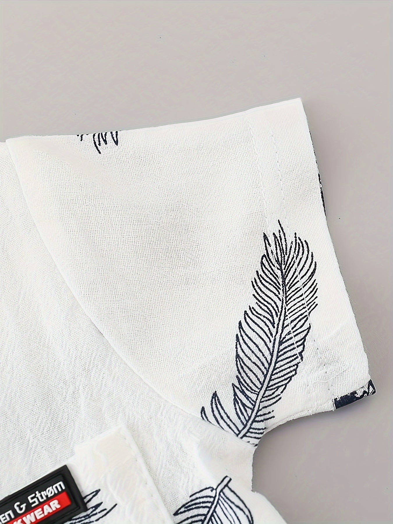 2pcs Baby Boys Casual Feather Pattern Short Sleeve Shirt & Shorts Set Clothes Outdoor Set