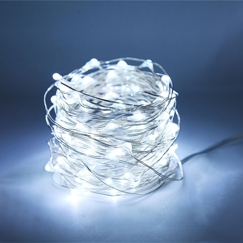 [LED String Lights] 50/100LED String Lights - 1pc Suitable for Bedroom, Party, Wedding, Christmas and Halloween Decoration Light