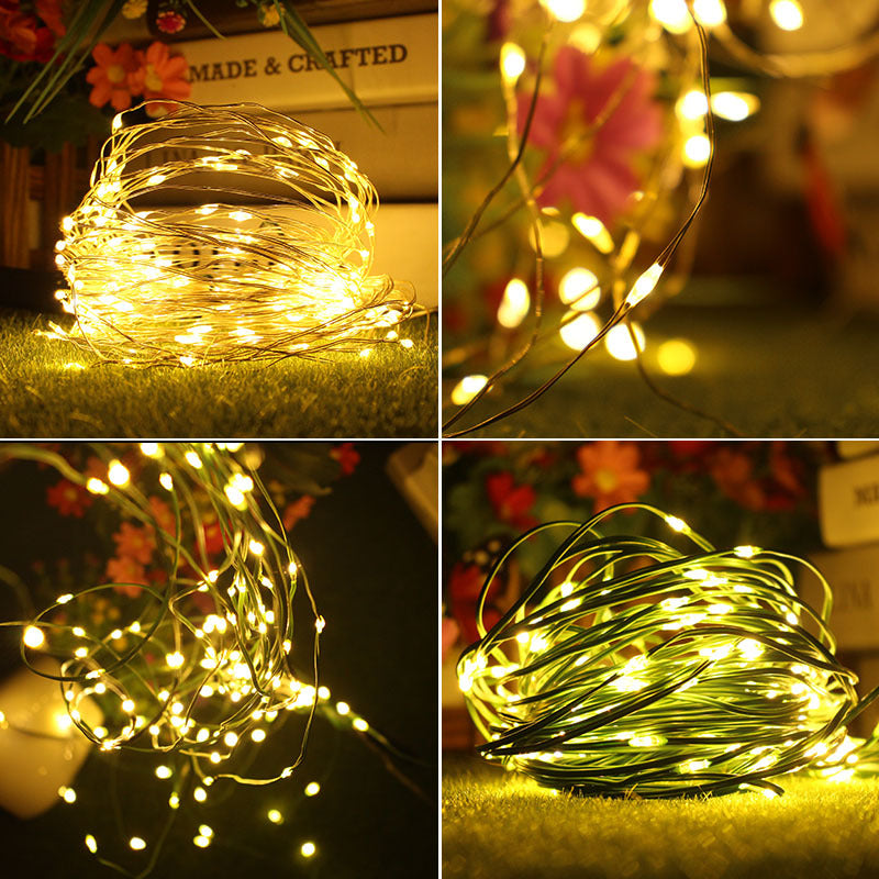 [LED String Lights] 50/100LED String Lights - 1pc Suitable for Bedroom, Party, Wedding, Christmas and Halloween Decoration Light