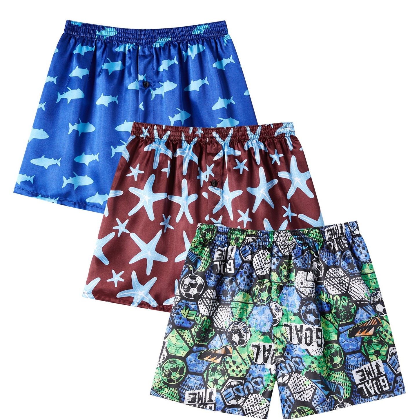 Set of 3/6 Jupitersecret Men'S Boxer Shorts, Smooth Touch Home Shorts with Elastic Waistband.