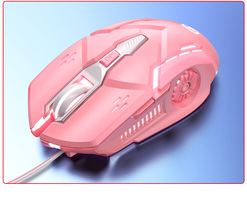 Silver Carved Mechanical Gaming Mouse, Wired, Suitable for Desktop And Laptop Use, Silent for Office And Esports.