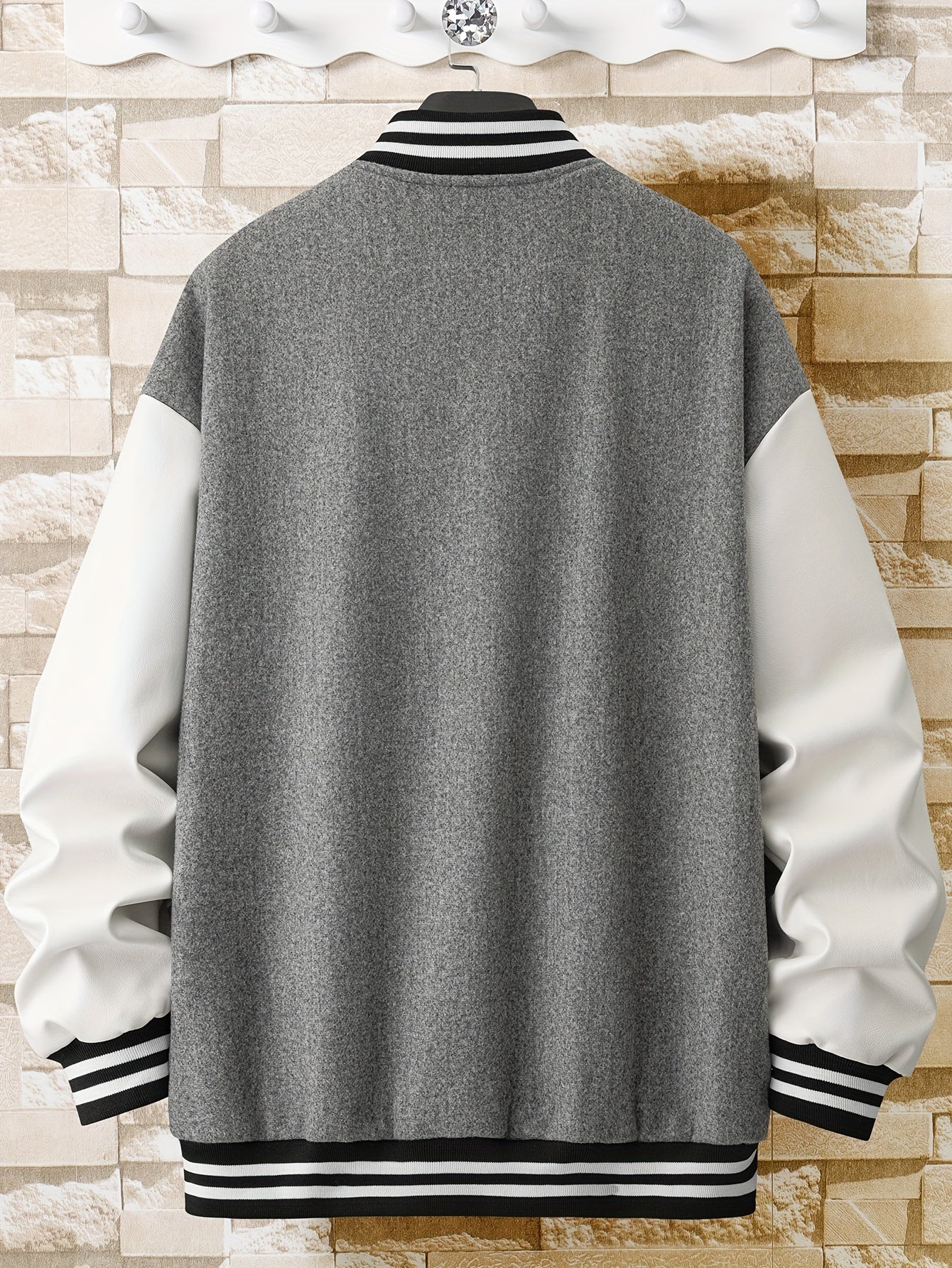 Men'S Loose-Fitting Casual Warm Baseball Jacket in Nine Colors for Spring, Autumn, And Winter. Features Exquisite Towel Embroidery And Letter Embroidery, Suitable for Both Men And Women, Effortlessly Showcasing Personality An