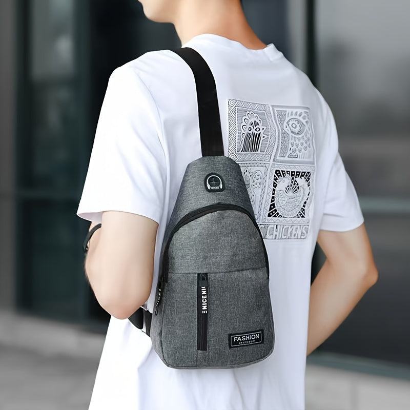 Men's Adjustable Chest Bag Outdoor Mountaineering Cycling One Shoulder Slant Cross Oxford Cloth Chest Bag