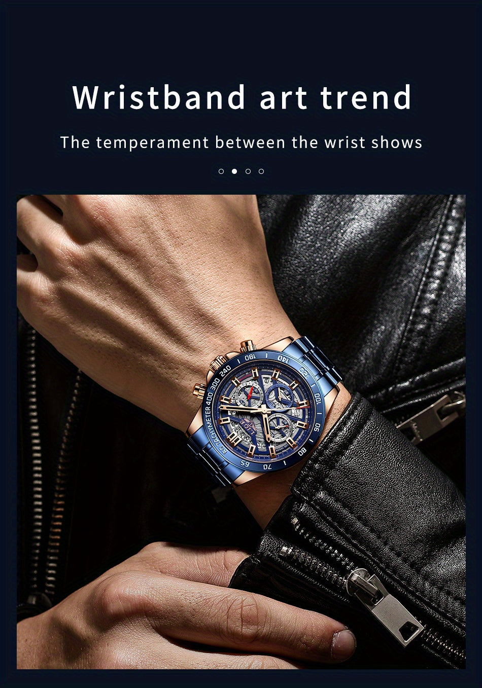 LIGE Watch For Men Top Brand Luxury Men Watch Fashion Business Sports Quartz Chronograph Wristwatches Hollowed Out Chronograph Watch