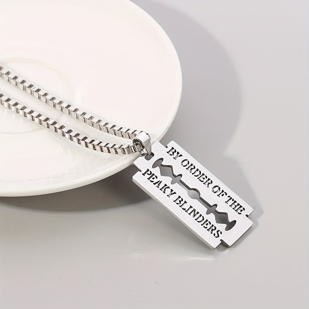 1pc Stainless Steel Necklace For Hairdresser Hollow Razor Pendant Necklace Hip Hop Jewelry