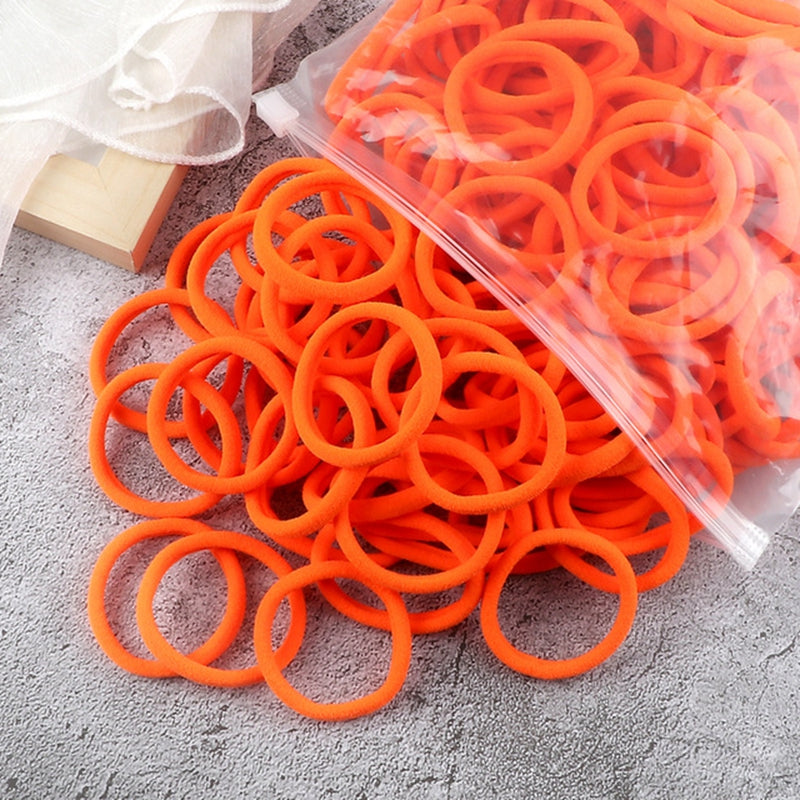50pcs/Set Women   Basic Hair Bands 4cm Simple Solid Colors Elastic Headband Hair Ropes Ties Hair Accessories Ponytail Holder