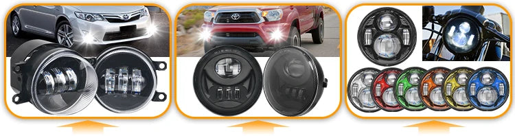 New Style 7 Inch Round Headlamp with DRL and Turn signal High Low Beam Projector Headlight for 1982 Porsche 928 Motorcycle