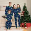 Amazing Cross-border Cotton Printed Family Baby Boys and Girls Baby With Dog European Dinosaur Christmas Parent-child Pajamas