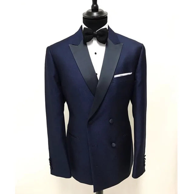 HD119 Double Breasted Wedding Men Suits for Groom 2025 Two Piece Blazer Jacket Pants Peaked Lapel Tailor Made Man Suit