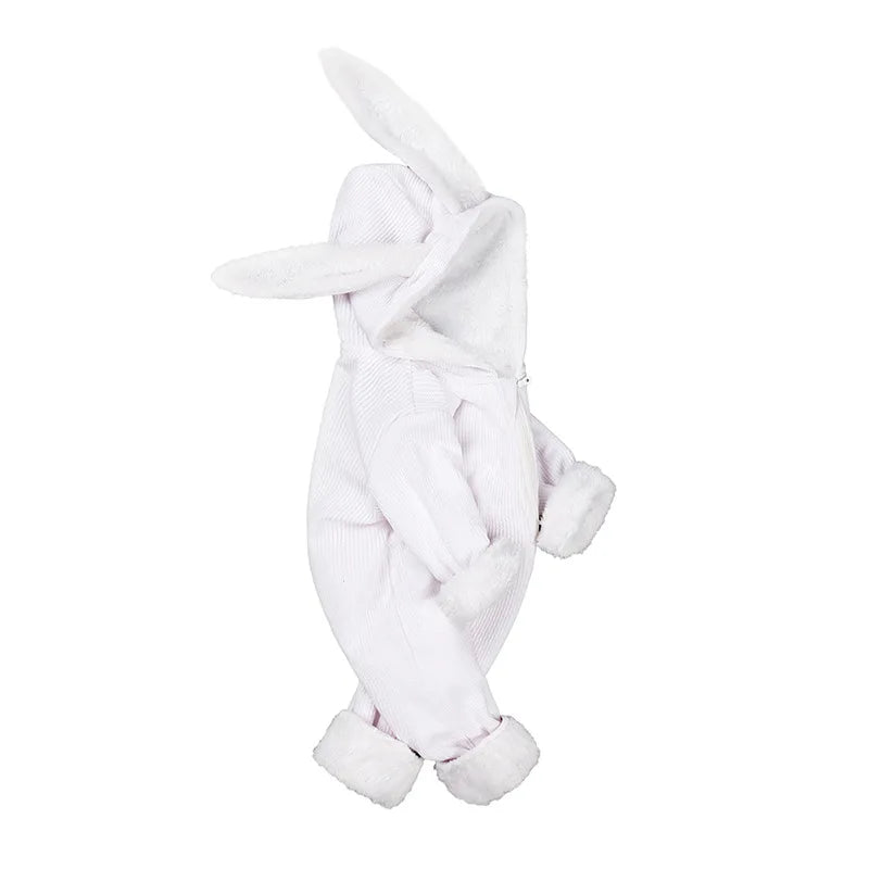 New Arrival Baby Zip up Romper Winter Warm Thick Jumpsuit Cartoon Hooded Ear Pullout Overral Baby Clothes