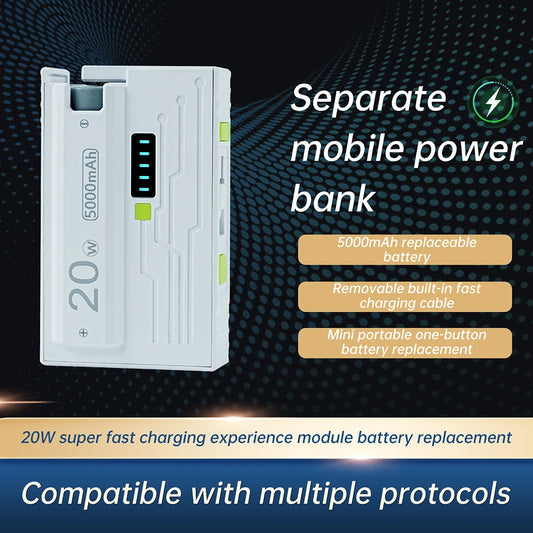 1*21700 Battery Box DIY Kit Battery Charger Case DIY Power Bank Box 20W Fast Charging For Phone Charging Not Including Batteries