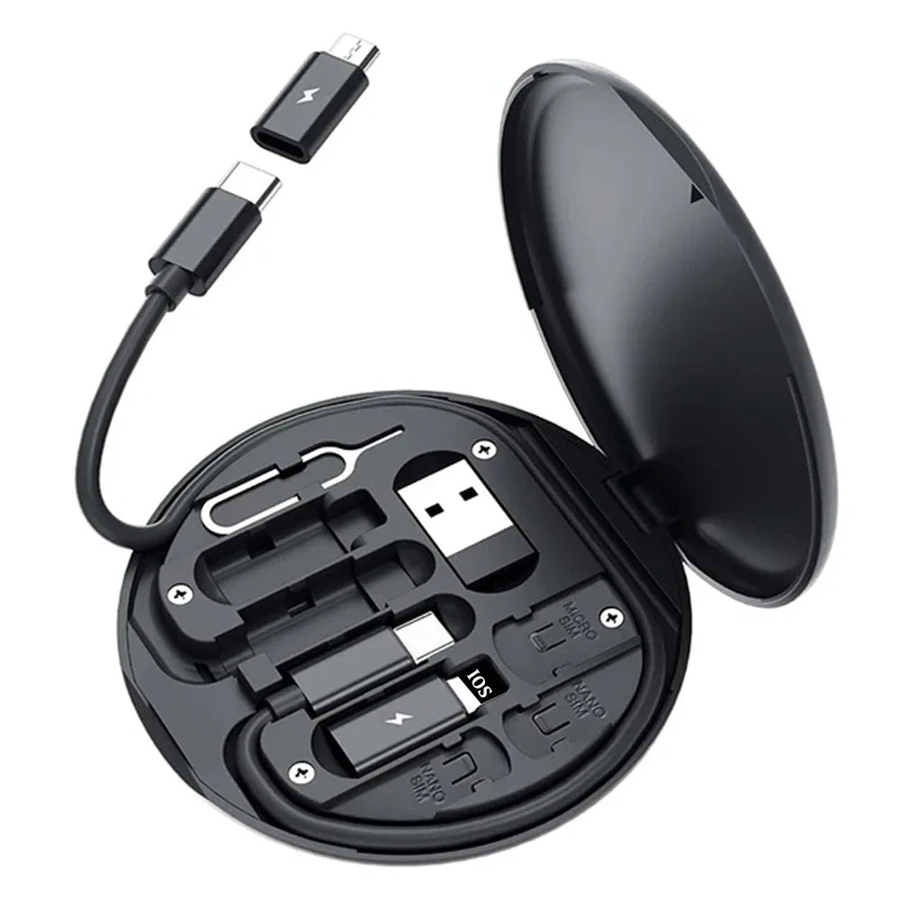60W Multi USB Charging Adapter Cable Kit, USB C Conversion Kit USB A and Type C to Male Micro/Type C, Phone Data Transfer, Card